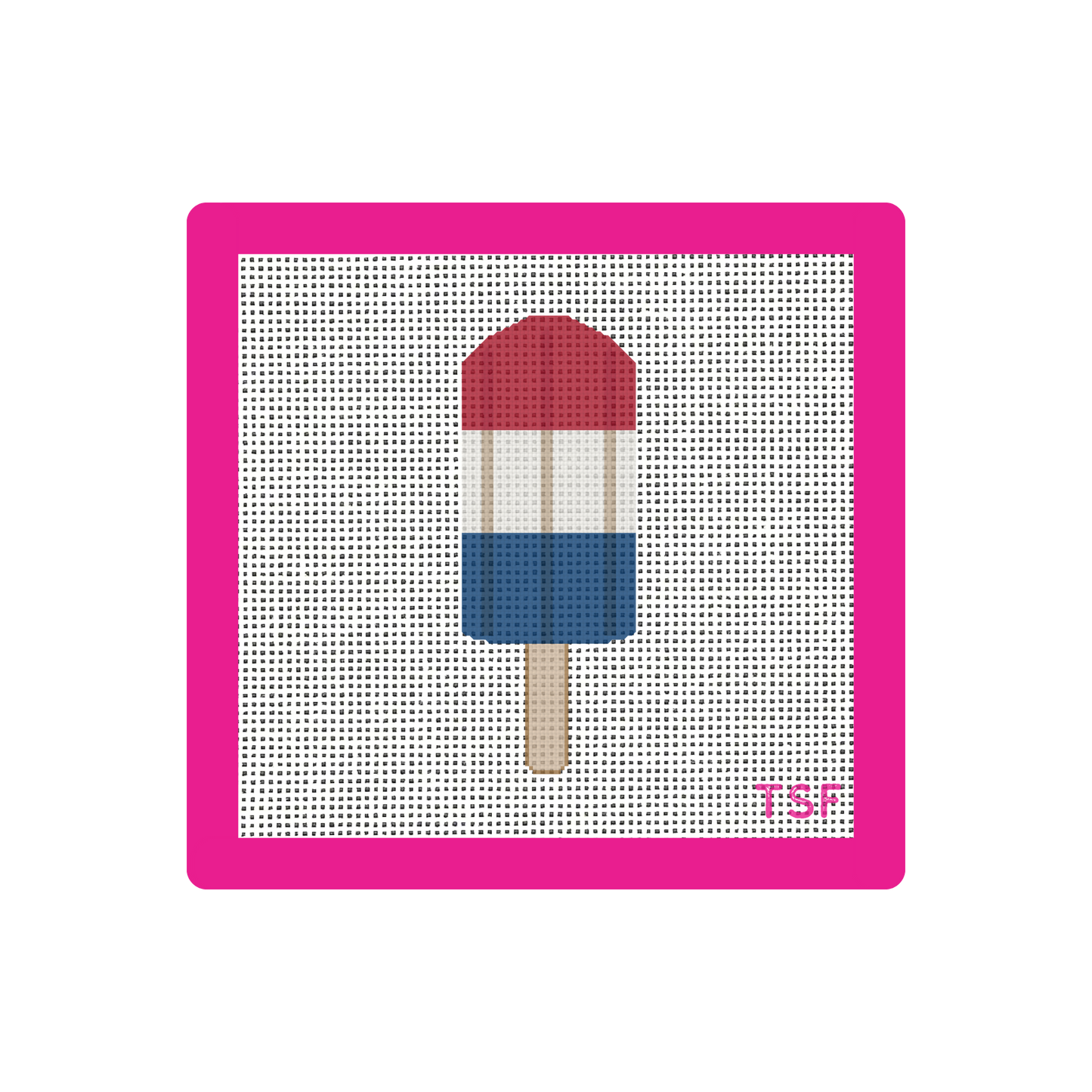 Popsicle - Red, White & Blue - Beginner Friendly - Needlepoint Canvas