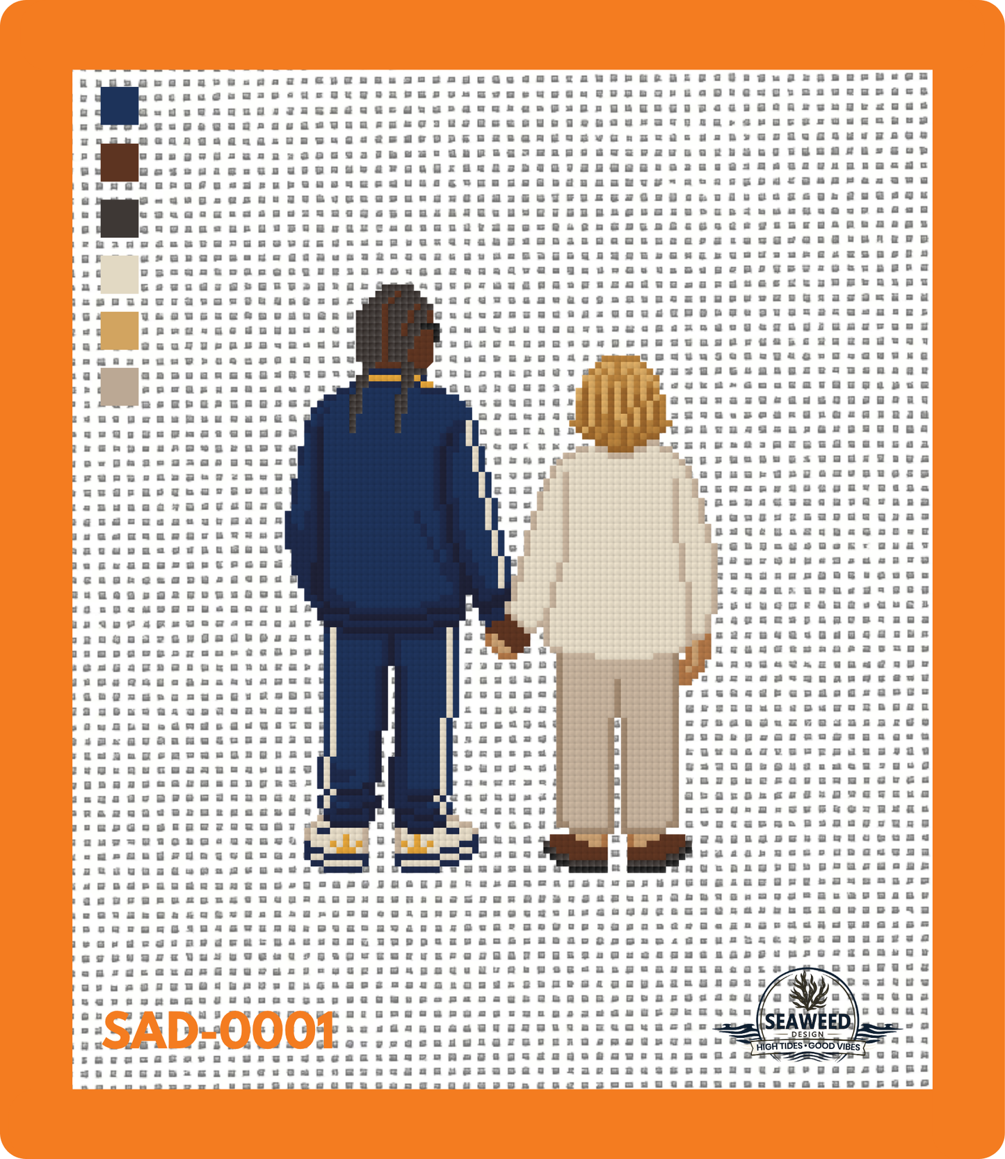 Snoop & Martha Canvas | Needlepoint Canvas | Seaweed Apparel & Design