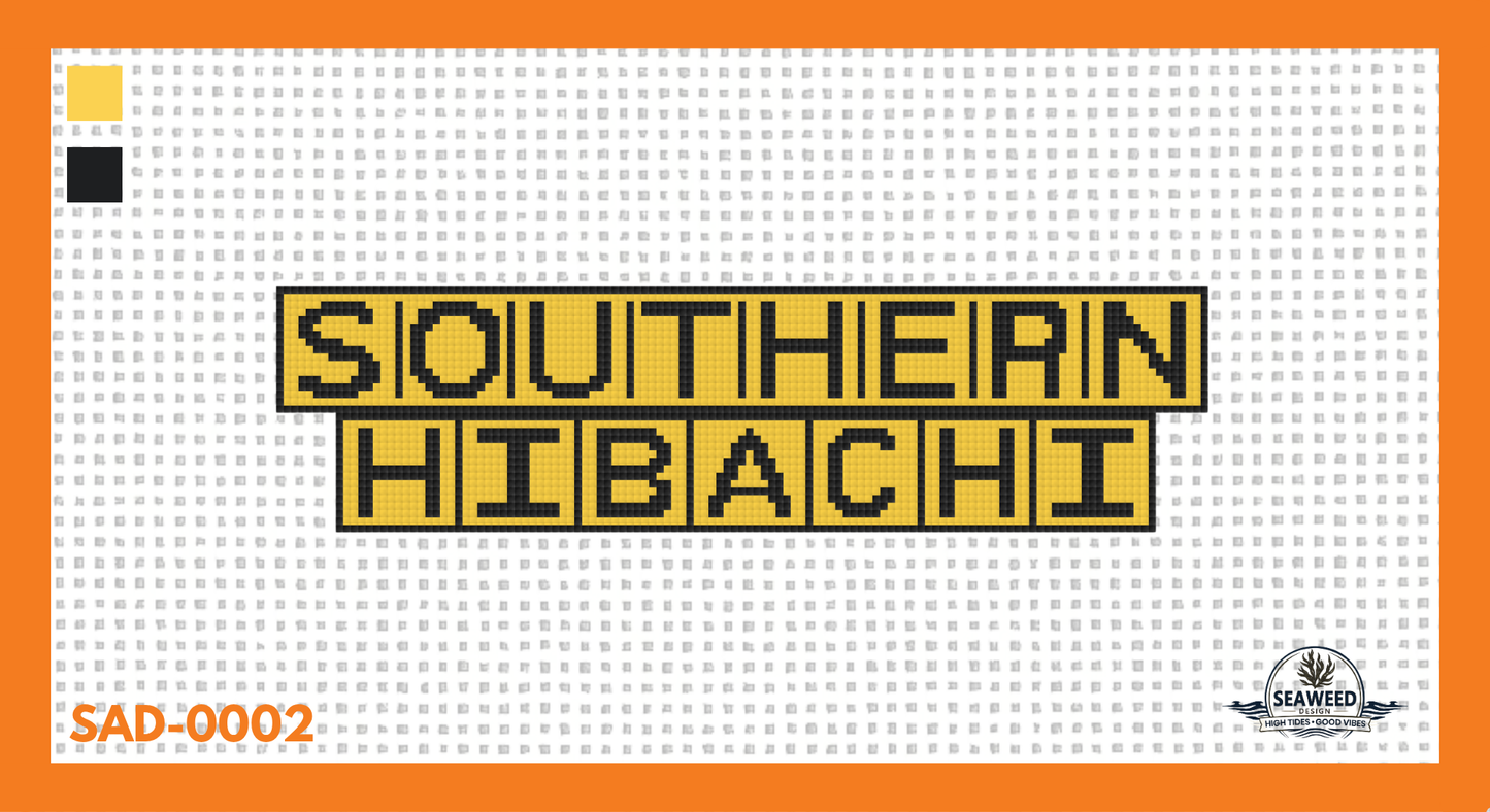 Southern Hibachi Canvas | Needlepoint Canvas | Seaweed Apparel & Design