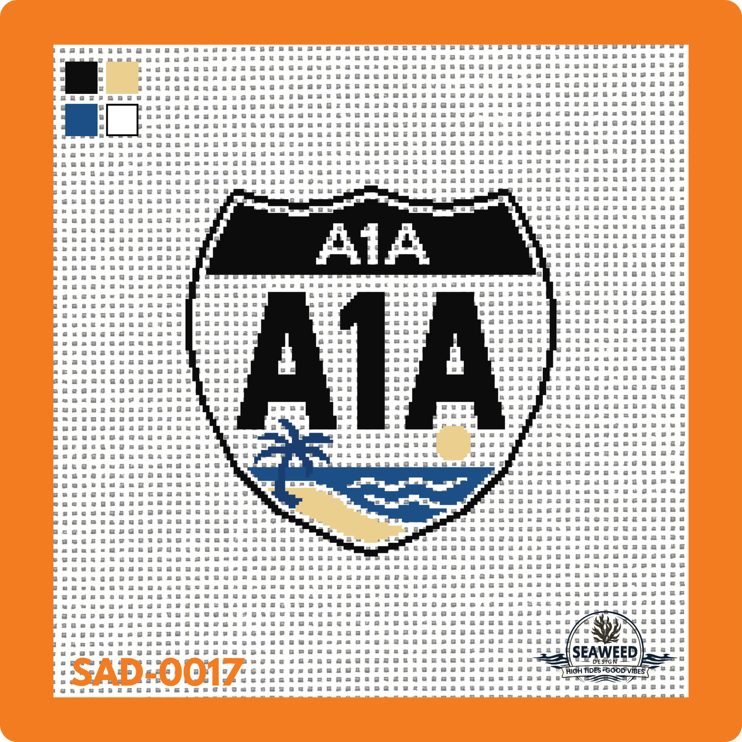 A1A | Needlepoint Canvas | Seaweed Apparel & Design