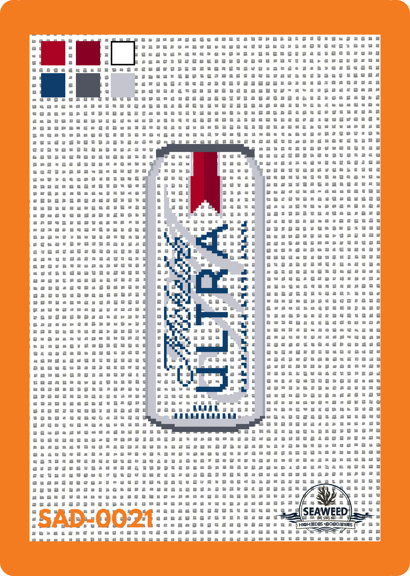 Michelob Ultra | Beer | Needlepoint Canvas | Seaweed Apparel & Design
