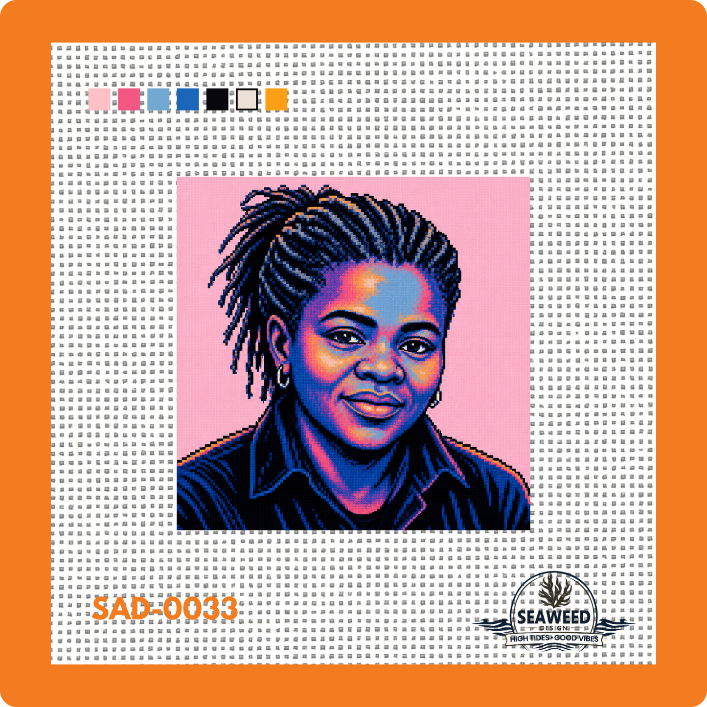 Tracy Chapman | Needlepoint Canvas | Seaweed Apparel & Design