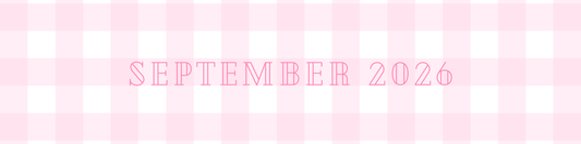 September! YAY for BER months!