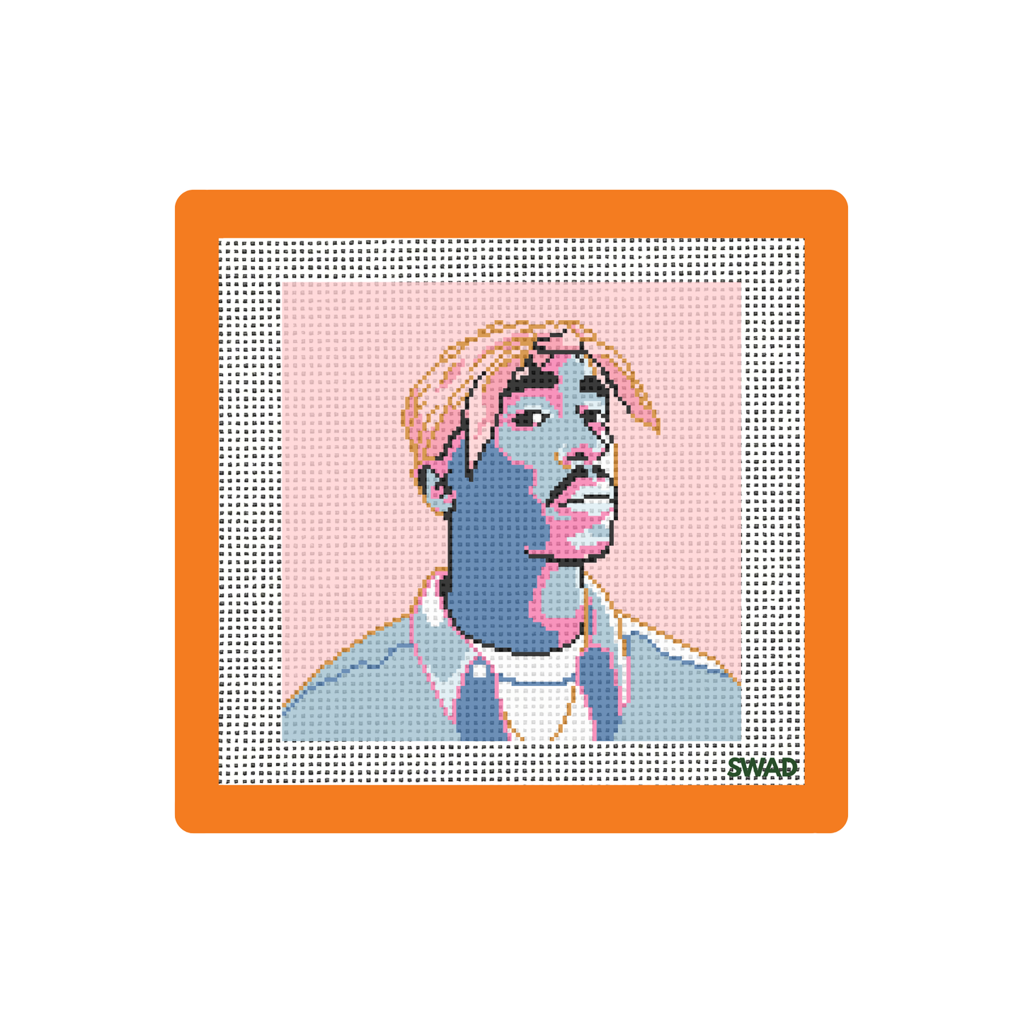 Tupac | Needlepoint Canvas | Seaweed Apparel & Design