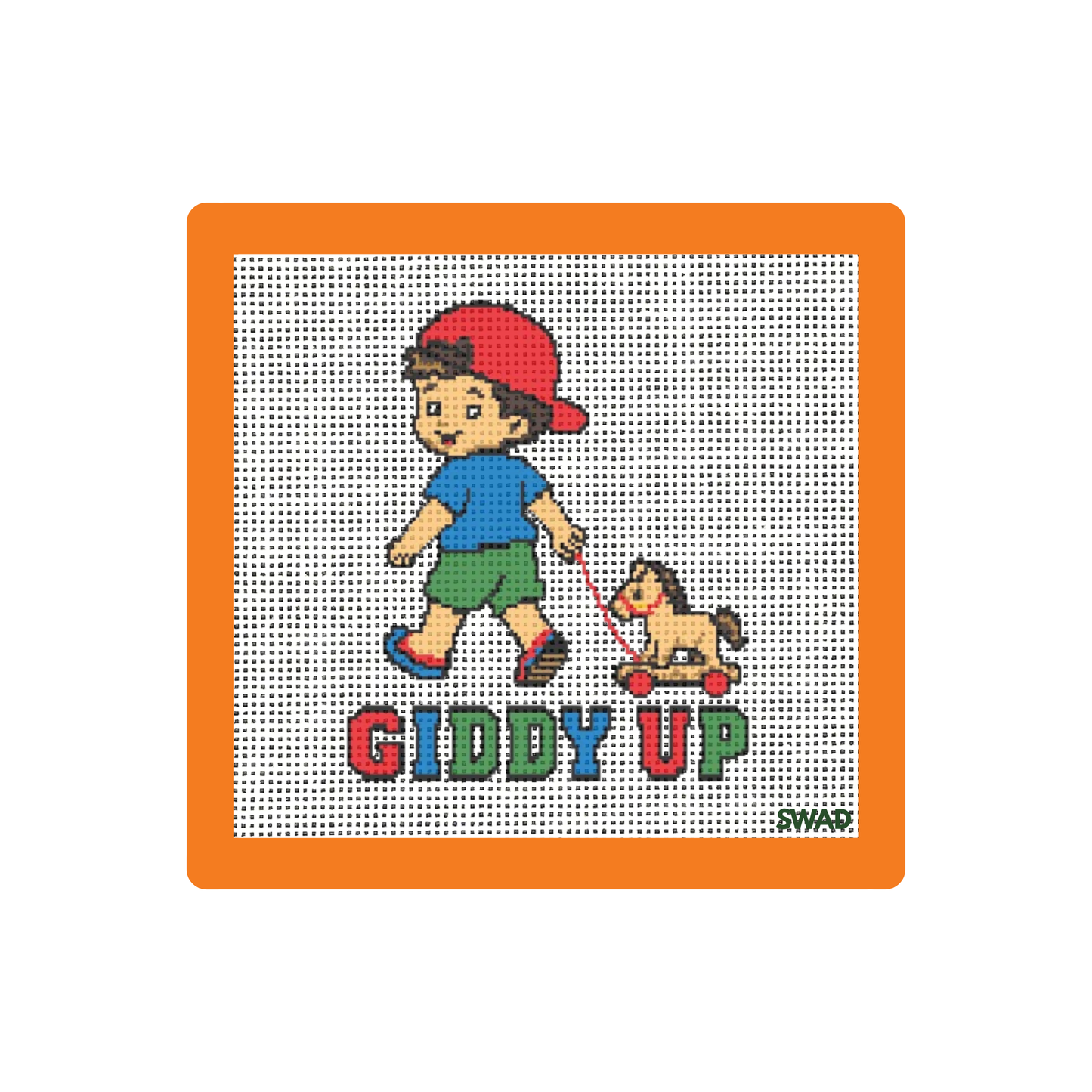 Giddy Up | Needlepoint Canvas | Seaweed Apparel & Design
