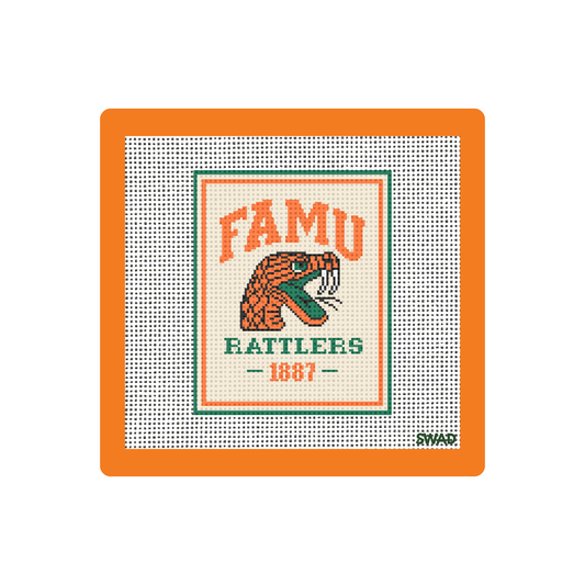 Rattler Pride | Needlepoint Canvas | Seaweed Apparel & Design