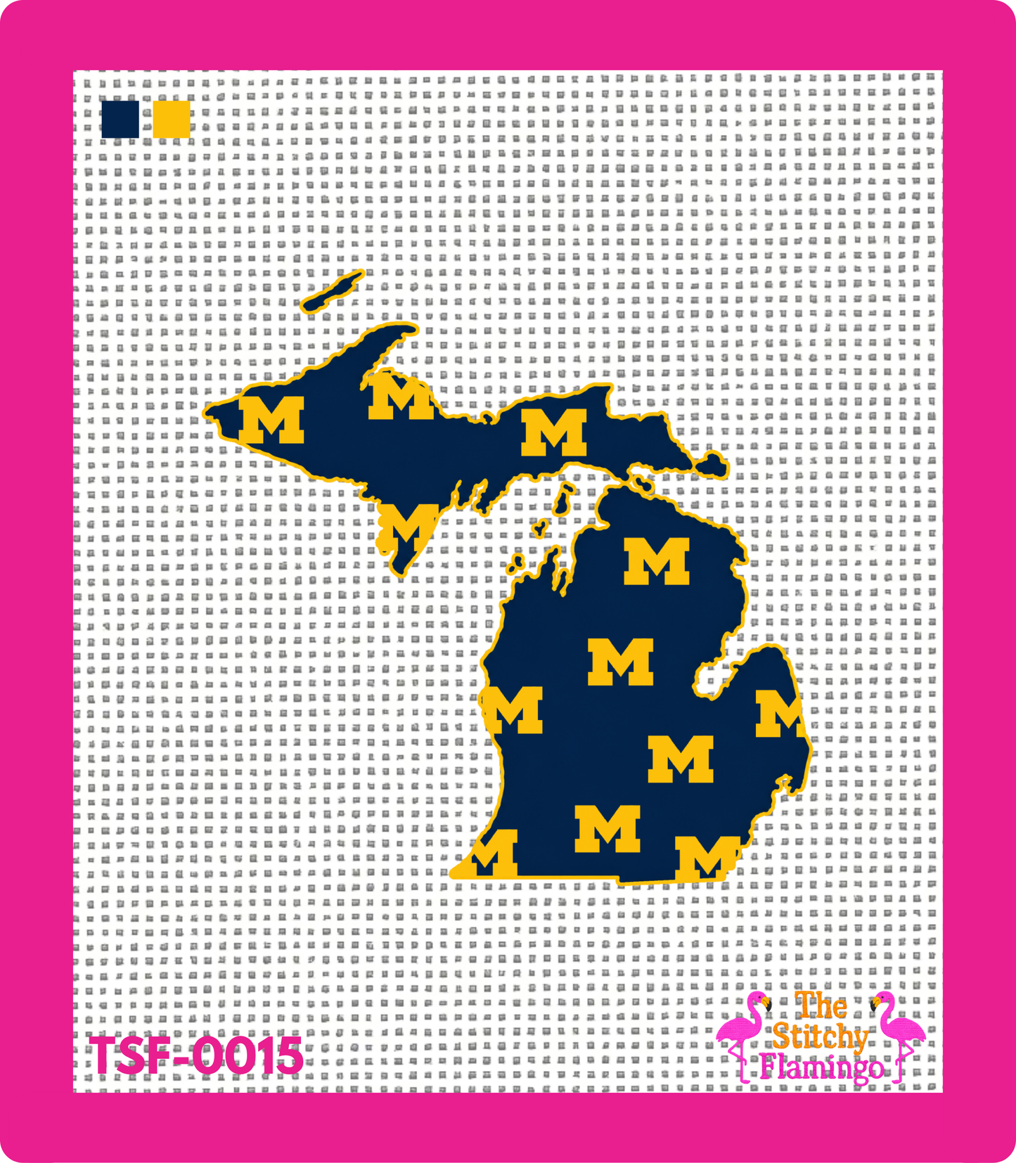 Michigan Wolverines - Needlepoint Canvas