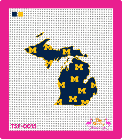 Michigan Wolverines - Needlepoint Canvas