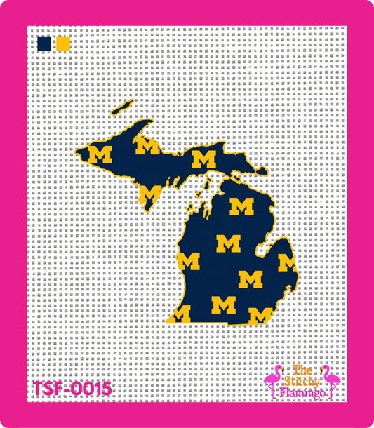 Michigan Wolverines - Needlepoint Canvas