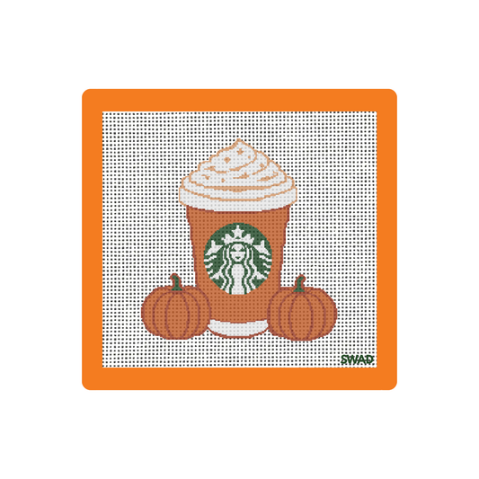Pumpkin Spice Life Canvas | Needlepoint Canvas | Seaweed Apparel & Design