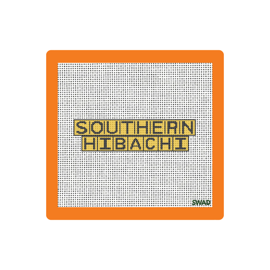 Southern Hibachi Canvas | Needlepoint Canvas | Seaweed Apparel & Design