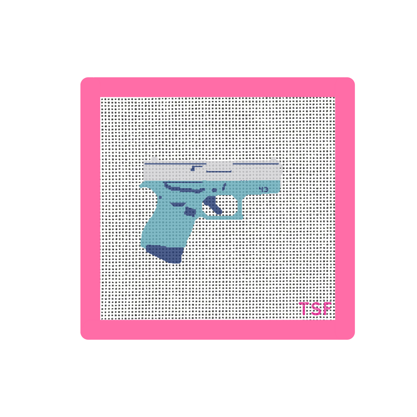 Glock 43 - Teal - Needlepoint Canvas