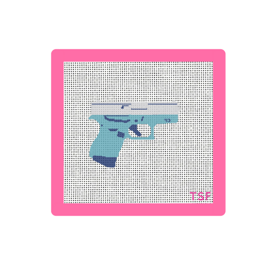 Glock 43 - Teal - Needlepoint Canvas