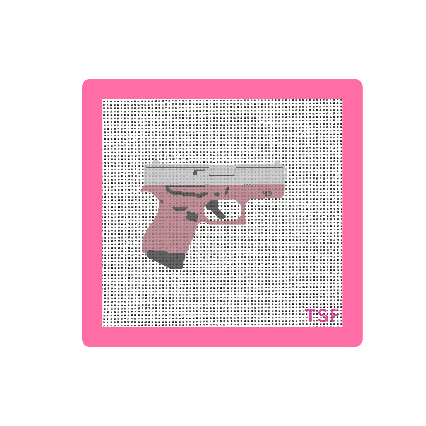 Glock 43 - Rose Gold & Silver - Needlepoint Canvas
