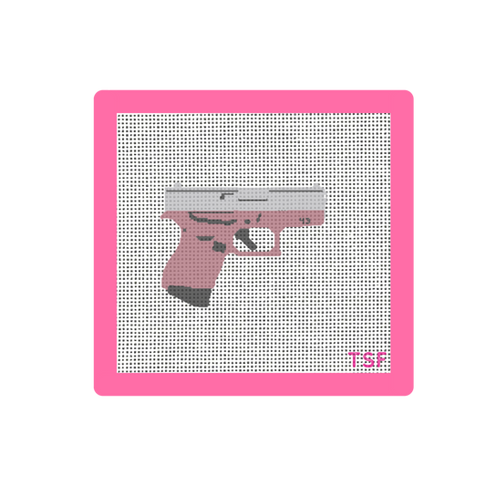 Glock 43 - Rose Gold & Silver - Needlepoint Canvas