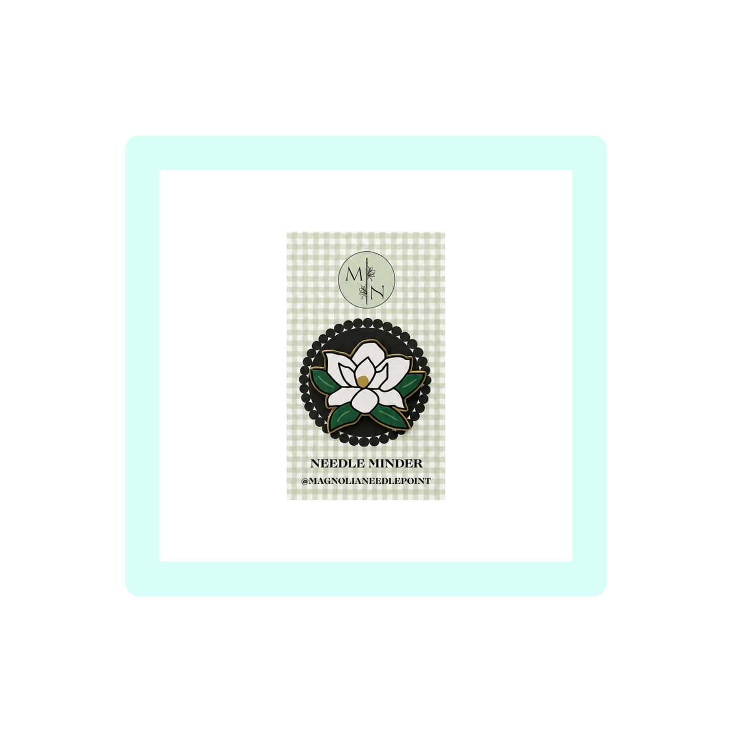 Magnolia Flower Needle Minder | Magnolia Needlepoint