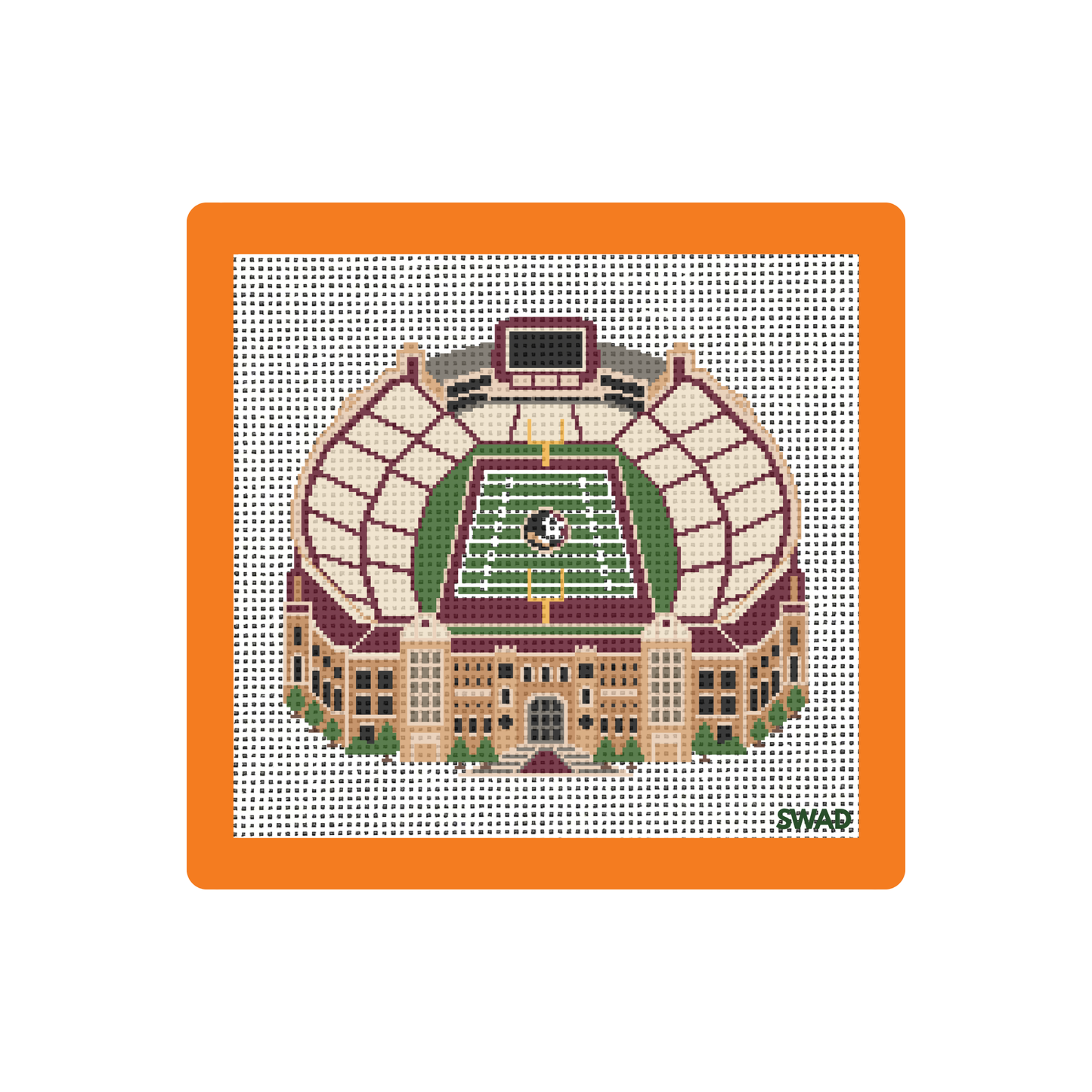 Tallahassee Stadium | Needlepoint Canvas | Seaweed Apparel & Design