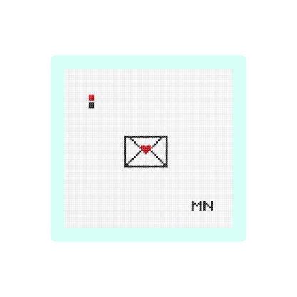 Love Letter Mini Canvas | Needlepoint Canvas | Hand Painted | 18 Mesh | Magnolia Needlepoint