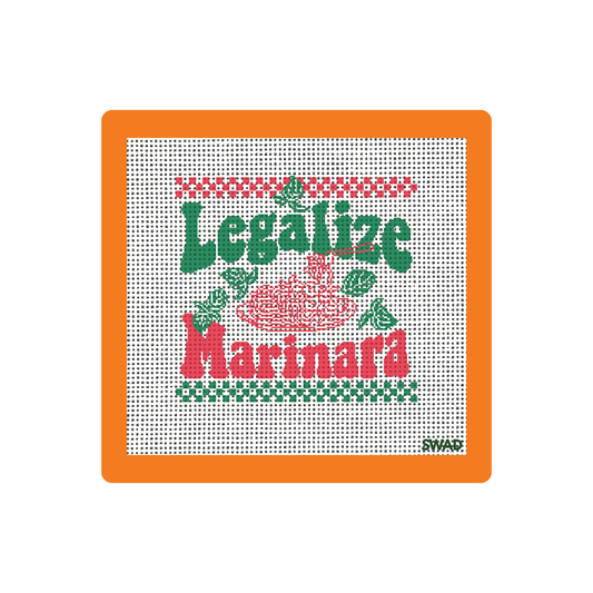 Legalize Marinara | Needlepoint Canvas | Seaweed Apparel & Design