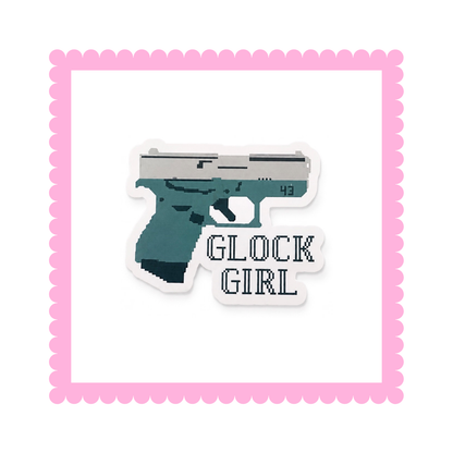 Teal Glock Girl 43 - Sticker
