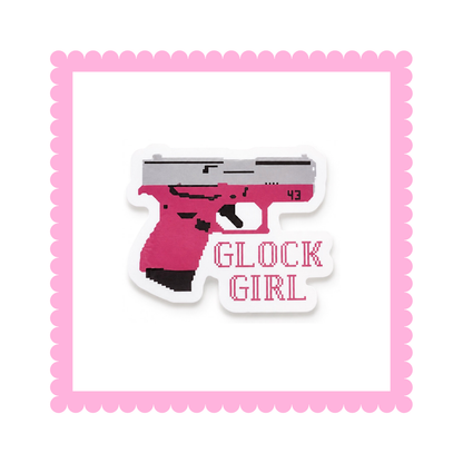 Pink Glock Girl 43 - Sticker