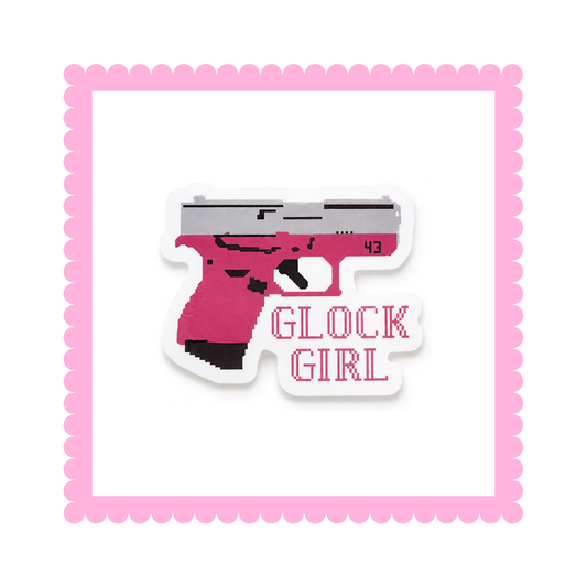 Pink Glock Girl 43 - Sticker