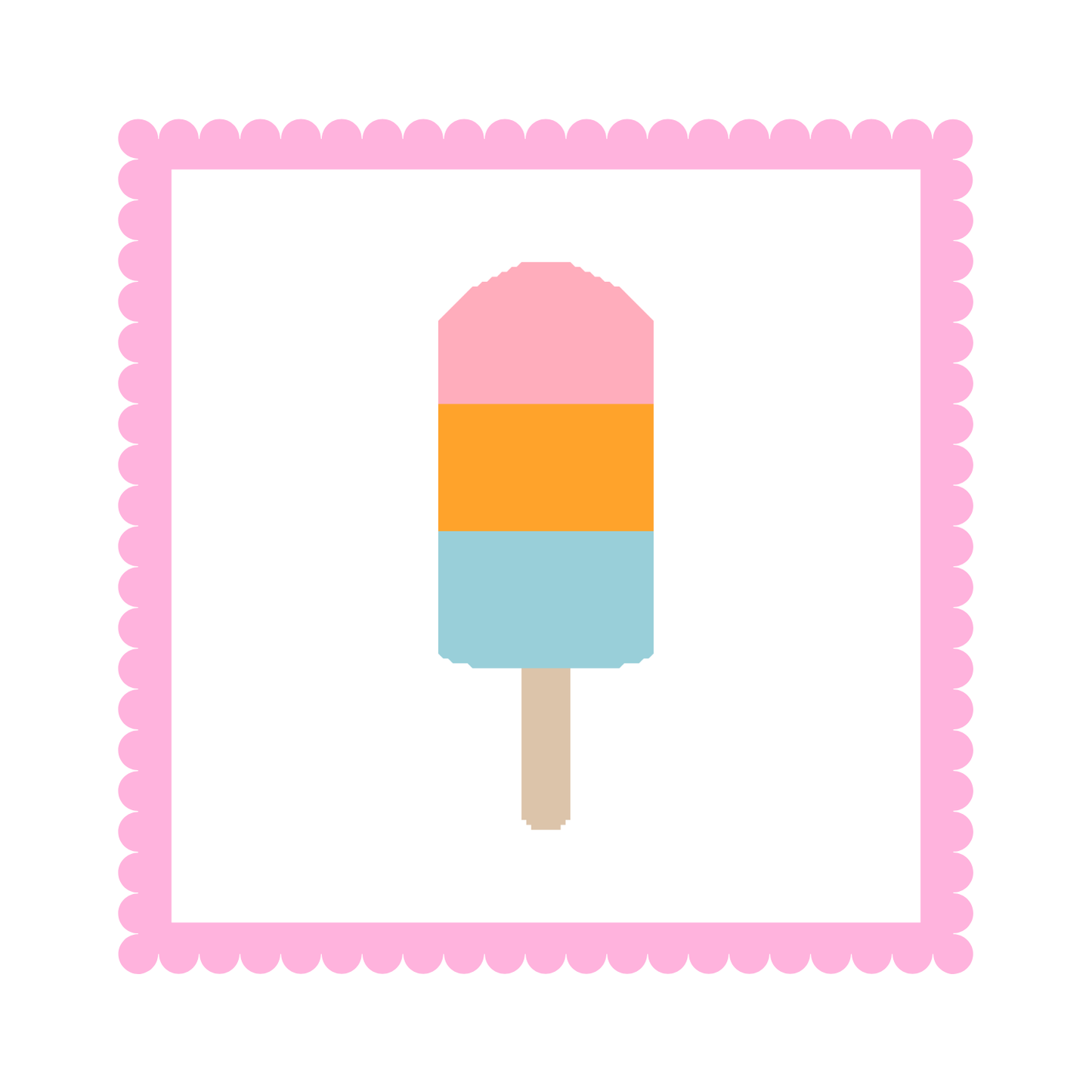 Popsicle - Beginner Friendly - Needlepoint Canvas