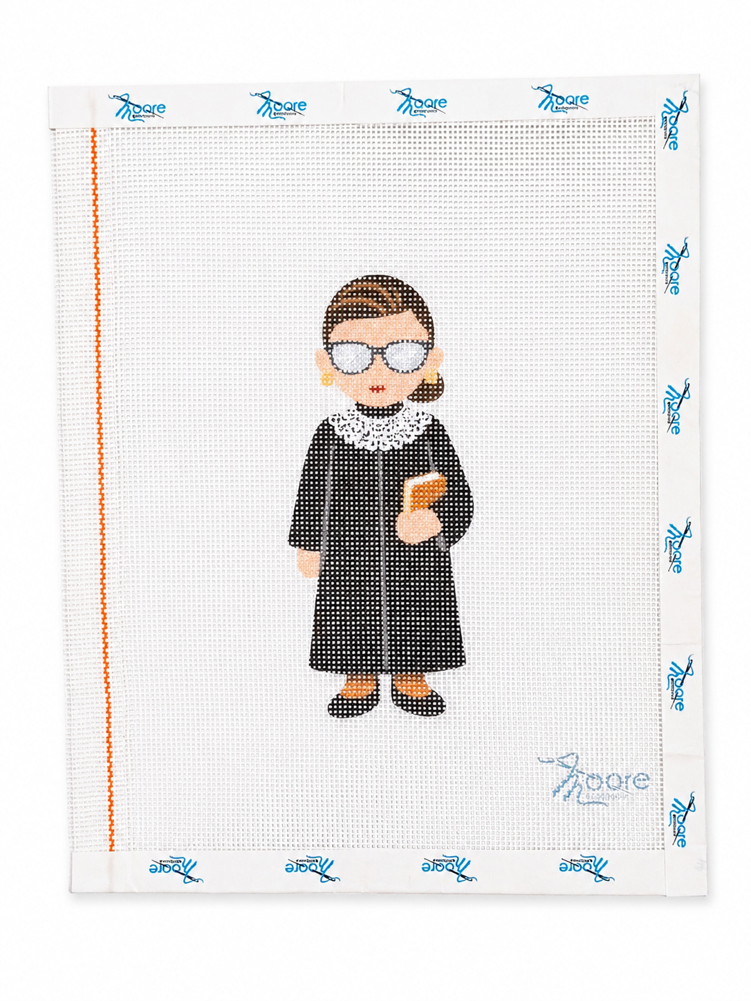 Ruth Bader Ginsburg Needlepoint Canvas | 18 Mesh | Moore Stitching