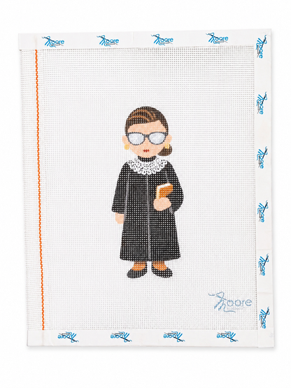 Ruth Bader Ginsburg Needlepoint Canvas | 18 Mesh | Moore Stitching