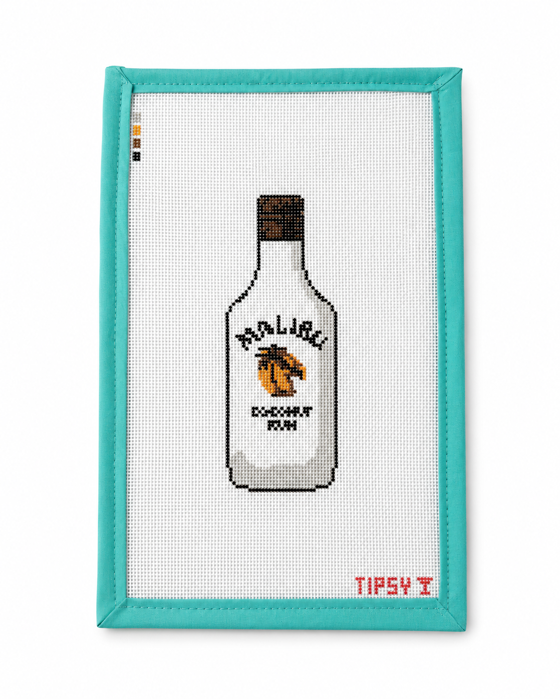 Coconut Rum | Needlepoint Canvas | Hand Painted | 18 Mesh | Threaded & Tipsy