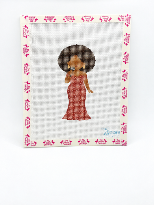Queen of Motown Needlepoint Canvas | 18 Mesh | Moore Stitching