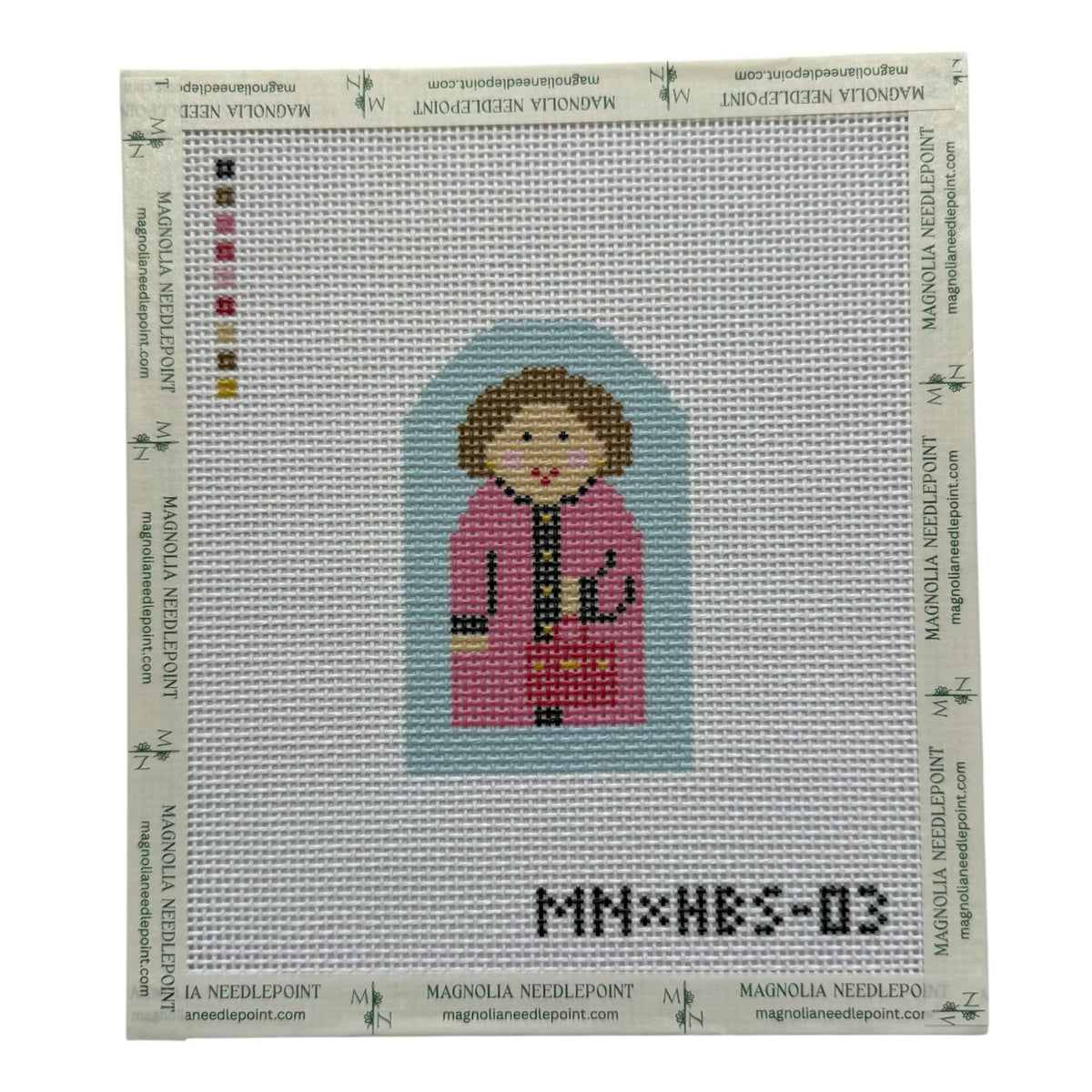 Friday Night Hostess | Needlepoint Canvas | Stitch Printed | 13 Mesh | Magnolia X Hallee Blue