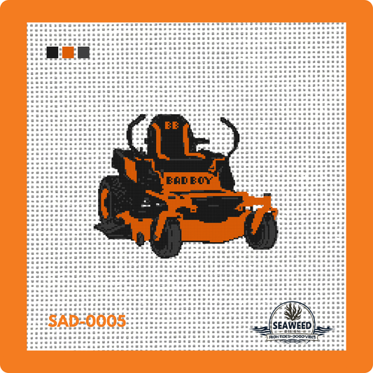 Bad Boy Mower | Needlepoint Canvas | Seaweed Apparel & Design