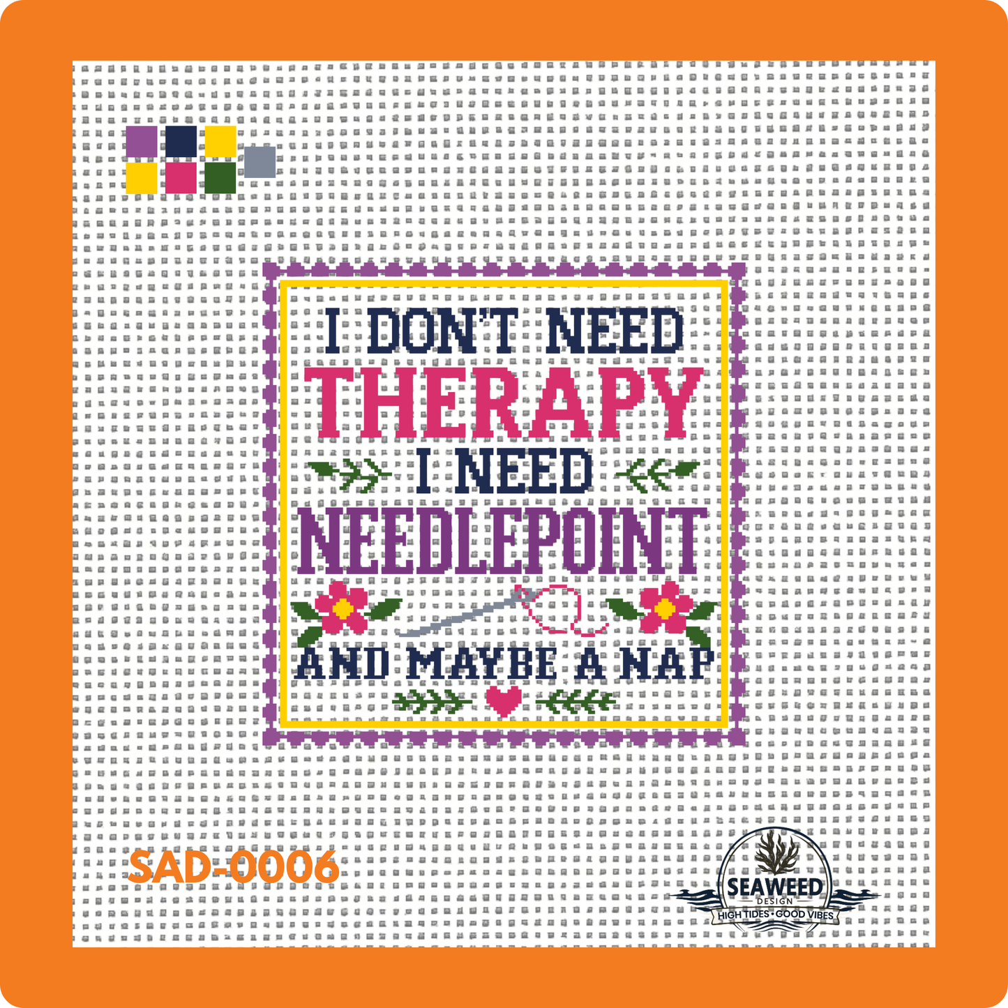 Therapy & Needlepoint Canvas | Needlepoint Canvas | Seaweed Apparel & Design
