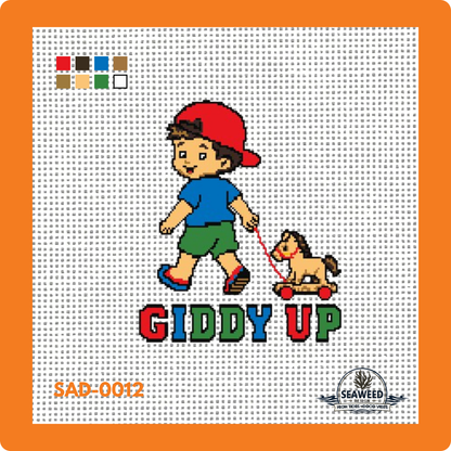 Giddy Up | Needlepoint Canvas | Seaweed Apparel & Design