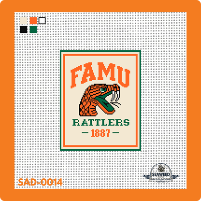 Rattler Pride | Needlepoint Canvas | Seaweed Apparel & Design