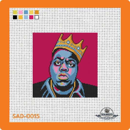 Notorious B.I.G. | Needlepoint Canvas | Seaweed Apparel & Design