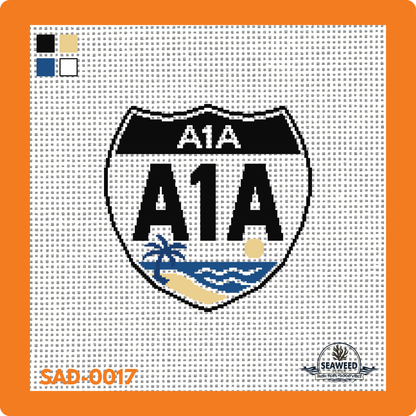 A1A | Needlepoint Canvas | Seaweed Apparel & Design