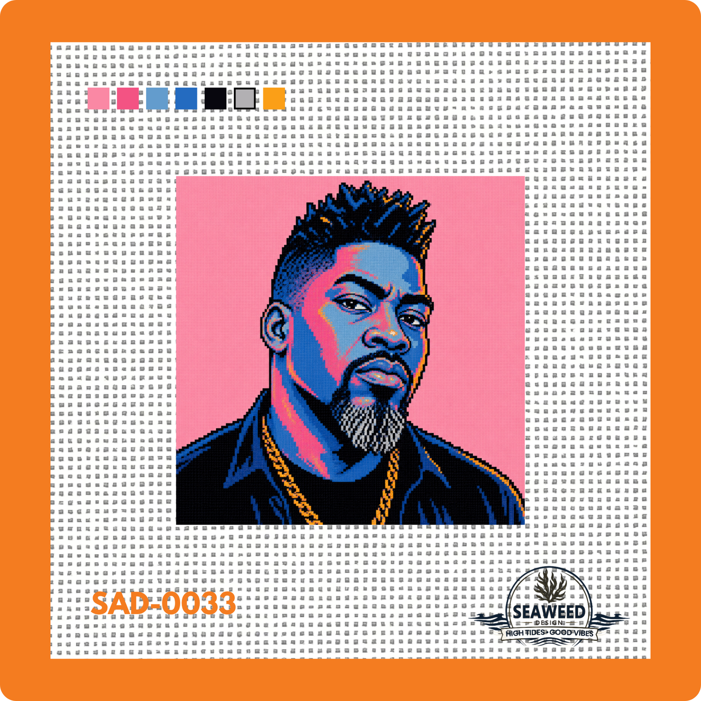 David Banner | Needlepoint Canvas | Seaweed Apparel & Design