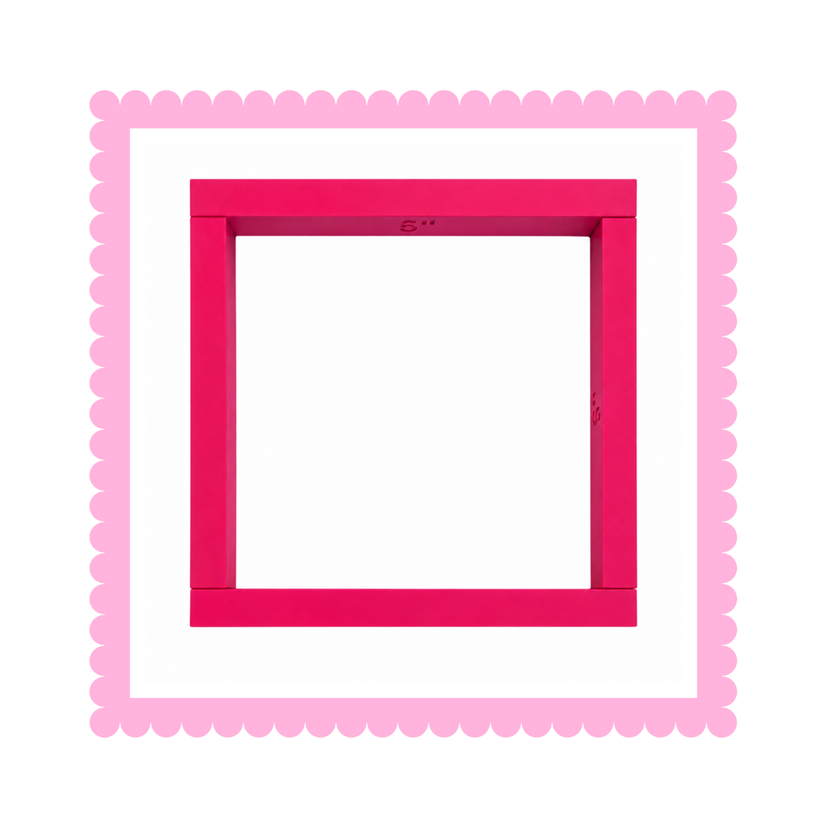 5" Mini Stretcher Bars connected in a square in the Stitchy Flamingo Dark Pink