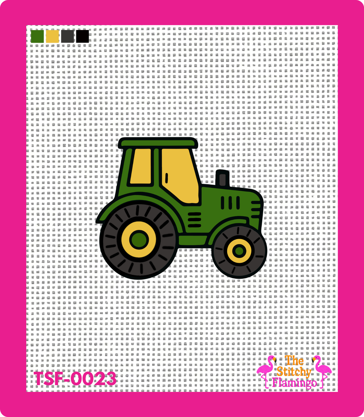 Tractor | Needlepoint Canvas | The Stitchy Flamingo
