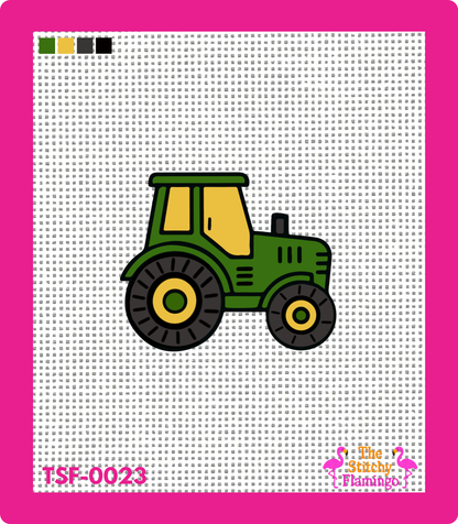 Tractor | Needlepoint Canvas | The Stitchy Flamingo