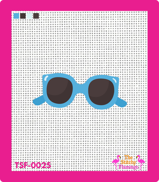 Sunnies | Needlepoint Canvas | The Stitchy Flamingo