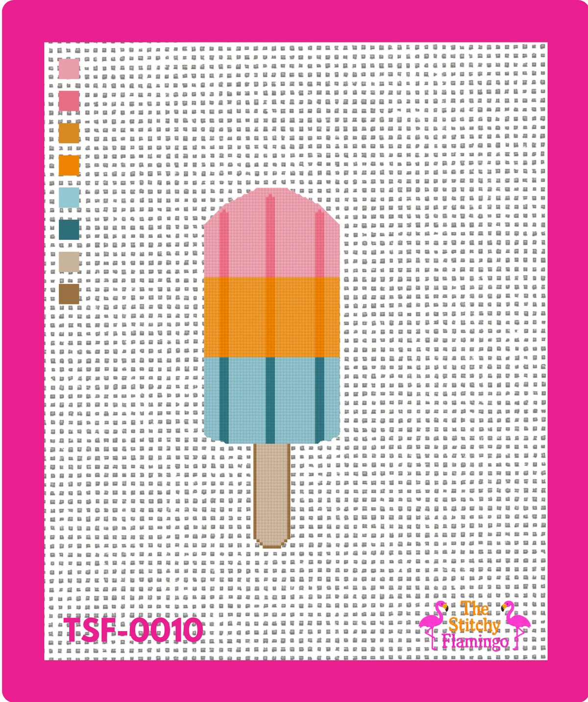 Popsicle - Beginner Friendly - Needlepoint Canvas